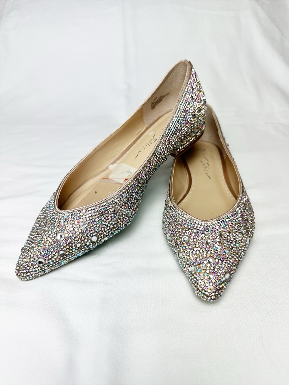 Blue by Betsey Johnson Jude rhinestone Pointed Toe Ballet Flats 7 Bridal Party